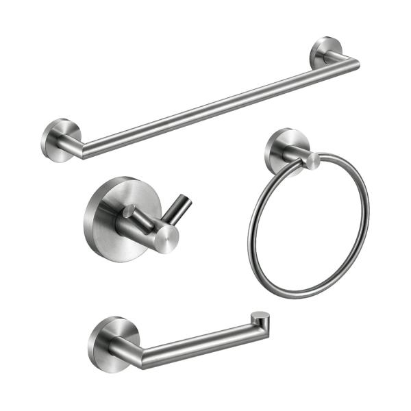 Sustainable Bathroom Hardware Sets Chrome Bathroom Accessories 4 Pieces