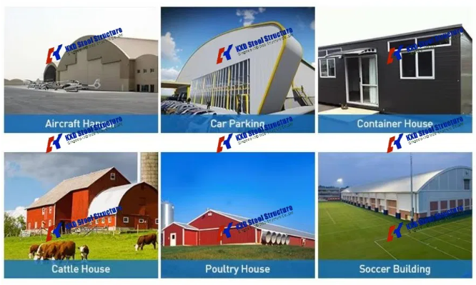 Light Weight High Strength Prefabricated Steel Structure Hangar Shed with Custom Design