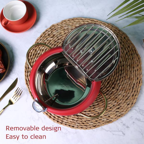 Нержавеющая сталь контроля температуры баков зеленого цвета кухни глубокая жаря варя бак