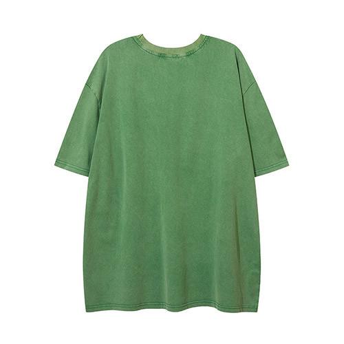 2022 100% Pure Cotton Trend Unisex Dark Loose Round Neck Short Sleeve T Shirt