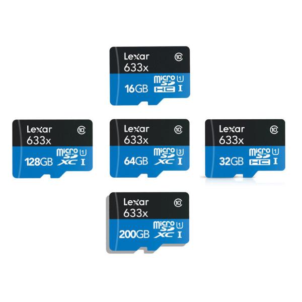 Lexar 16GB 32GB 64GB 128GB 200GB Micro SD SDHC Micro SDXC lot 4K Class10 95MB/s