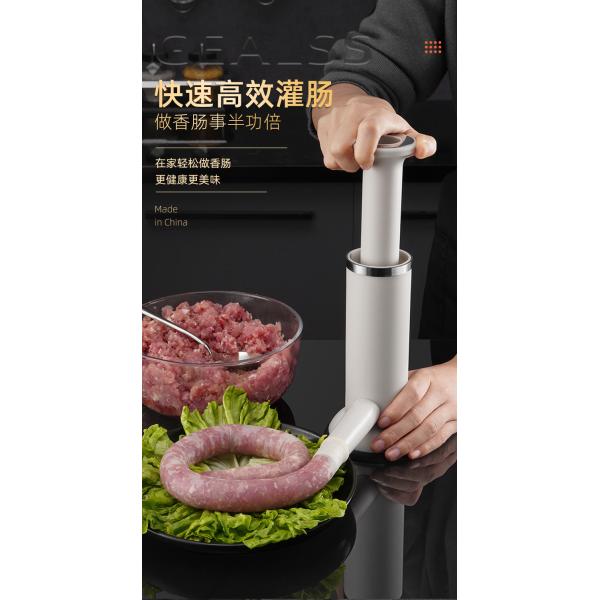 Compact Plastic Manual Sausage Enema Maker for Homemade Sausages and Seafood Dishes