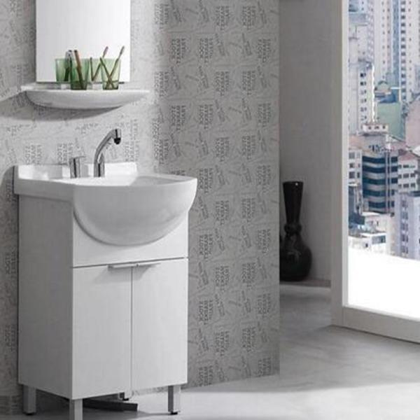 Modern Design Customized Round Bath Vanity Wooden Panel Bathroom Cabinet With Mirror