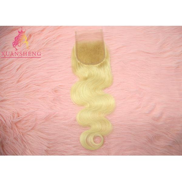 Raw Virgin Hair 613# Body Wave Hair 4*4 Closure No Chemical Cuticle Aligned