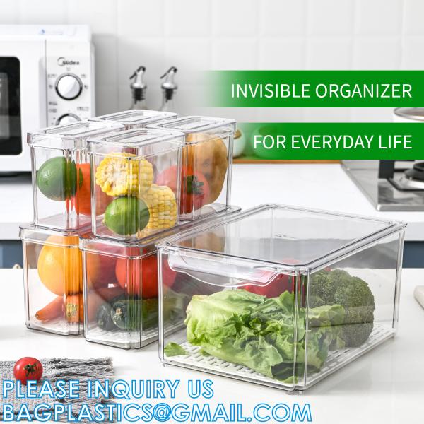 Plastic Storage Bins With Lids X-Large – Perfect Kitchen Or Pantry Organization, Fridge, Cabinet Organizers