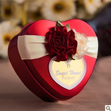  Color Heart Shape Tin Box For Candy/Sweet/Chocolate/Cookies