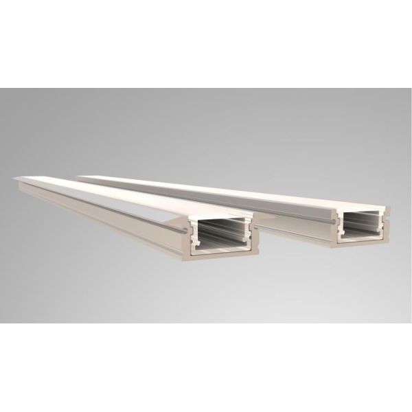 Recessed LED Profile with 6063 T3-T8 Aluminium Alloy Anodized Surface and Customized Length for Bathroom Lighting
