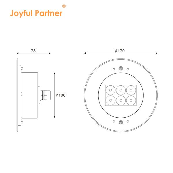 Piscina submersível Luz subaquática 6W LED 316 de aço inoxidável