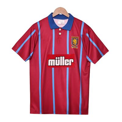Aston Villa 1993-1995 Home Retro Football Jersey Classic Fan Edition Custom