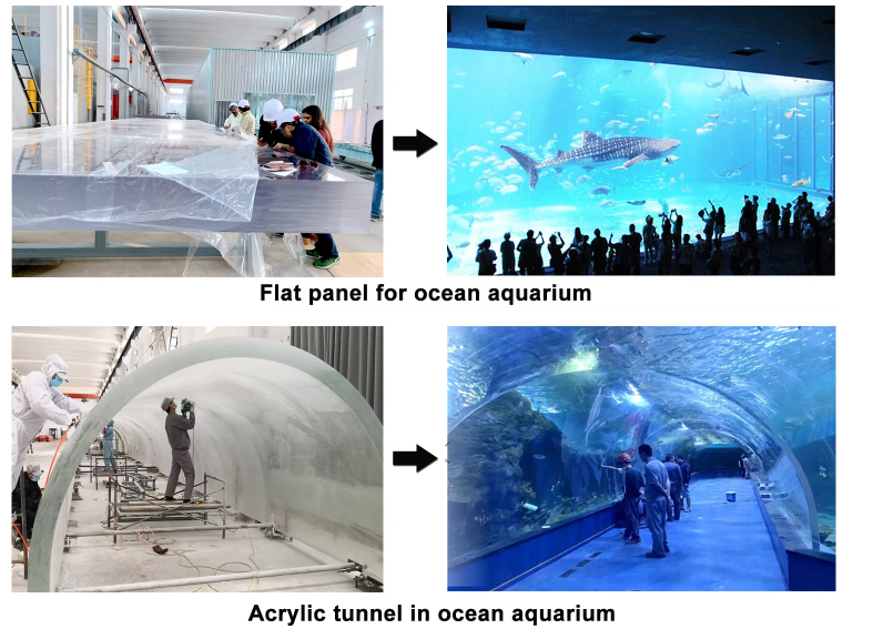 Aquarium Project Construction Large Fish tank Custom Manufacturers Aquarium Super Large Acrylic Fish tank Customized