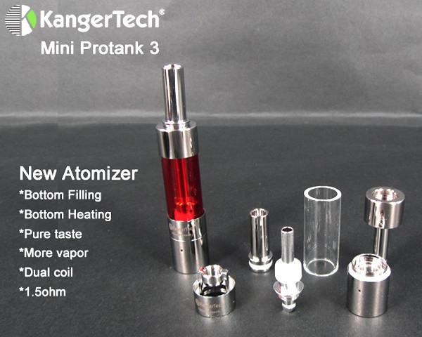 Kanger mini protank 3 Dual coil 1.5ohm  Pyrex Glass Tube  new arrival vapor ecig