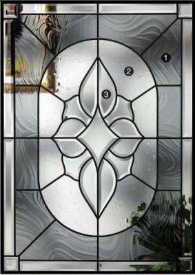 patina caming decorative glass panel  in doors and windows