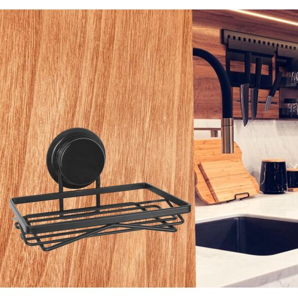 Всасывание установило Caddies ливня нержавеющей стали, держатель блюда мыла черноты WGO