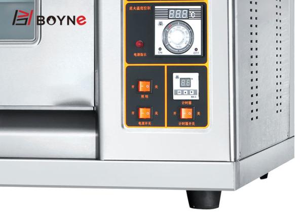 240V Commercial Stainless Steel Bread Deck Oven Gas Type Single Deck Three Trays