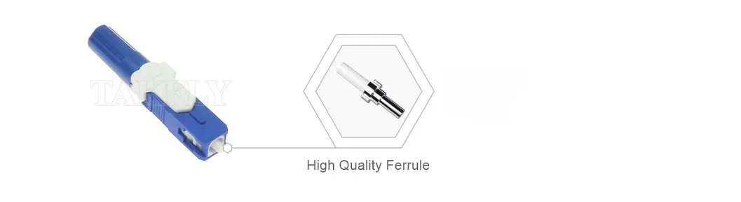 LC Connector Style SC Fast Connector for FIBER OPTIC CABLE 0.125mm Fiber Diameter