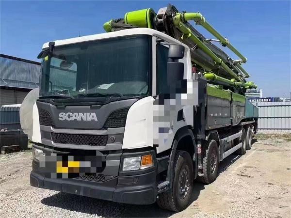 Nacional VI 2020 Zoomlion Shandeka Scania 49m 56m Usado Concrete Mixer Pump Truck Combustível Diesel