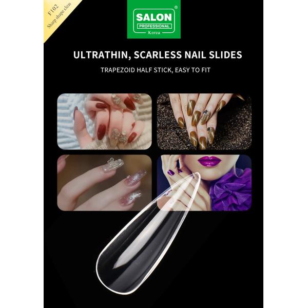 500PCS Long Soft Gel Almond on Nail 12 Sizes Sharp Shape Acrylic Nail Tips for Nail Extensions