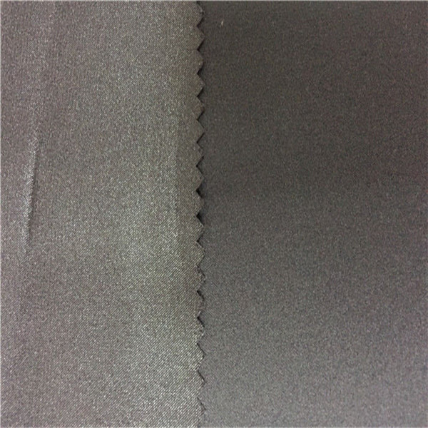 Eco - Friendly Polyester Fabric Clothing Satin Spandex Silver Color For Dress