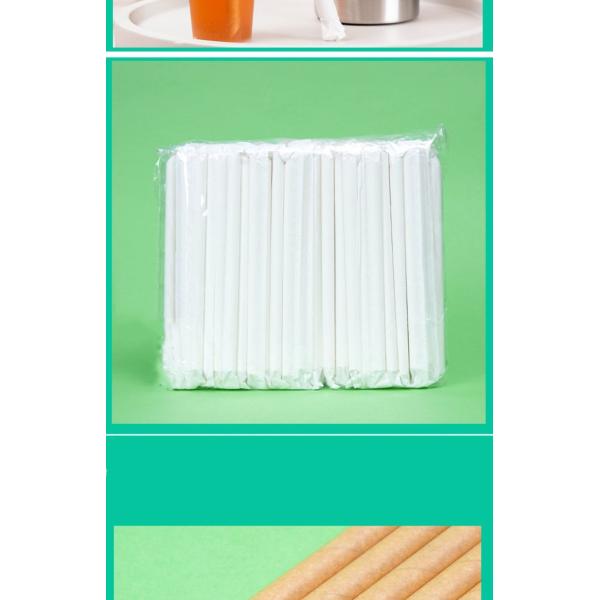 Environmentally Friendly Beverage Decoration Striped Paper Straws with Customization