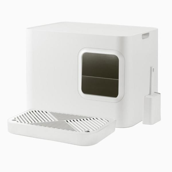 Rectangular Cat Litter Box Easy Clean Compact Kitty Litter Box