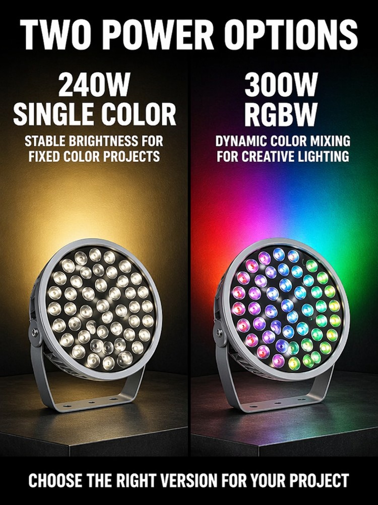 High Power 240W-300W RGBW LED Flood Light Waterproof Architectural Facade Lighting