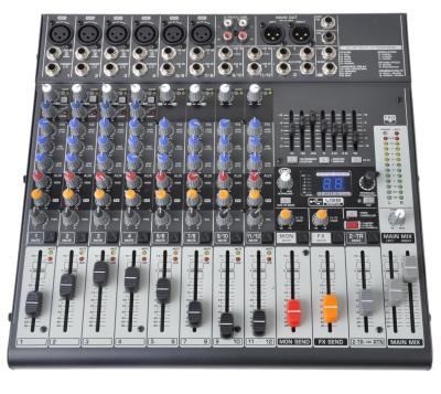 12 Channel Professional Audio Mixer  Audio Stage Mixing Console  X1222USB