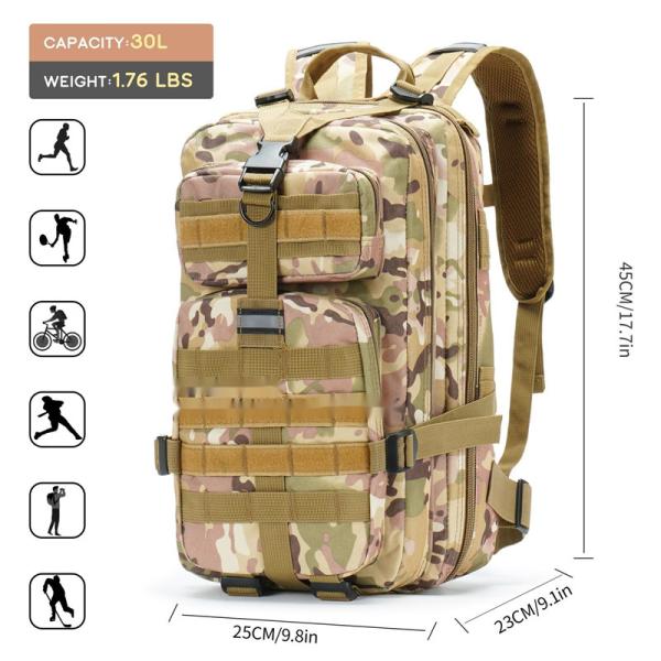 3P 28L Army Tactical Backpack Nylon Polyester Waterproof Military Backpack