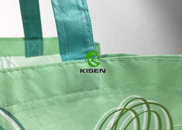 Handled Tote Shopper Bag , Customized Logo Laminated Non Woven Bag Eco Friendly