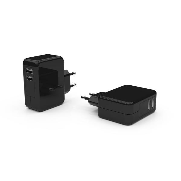 CE 2 Ports 5V4.8A EU Charger Adapter