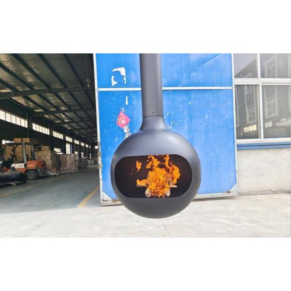 French Villa Hanging Real Fire Steel Special-Shaped Wood Burning Fireplace