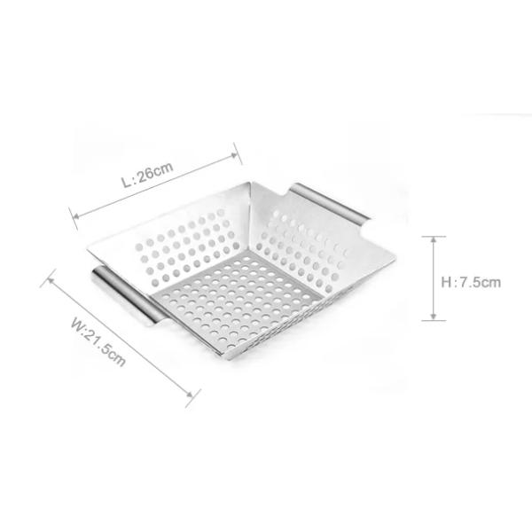 Нержавеющая на открытом воздухе корзина гриля лотка гриля БАРБЕКЮ