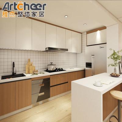 Customized Size Acrylic Kitchen Cabinet Set With Modular Design And E0 Material Grade