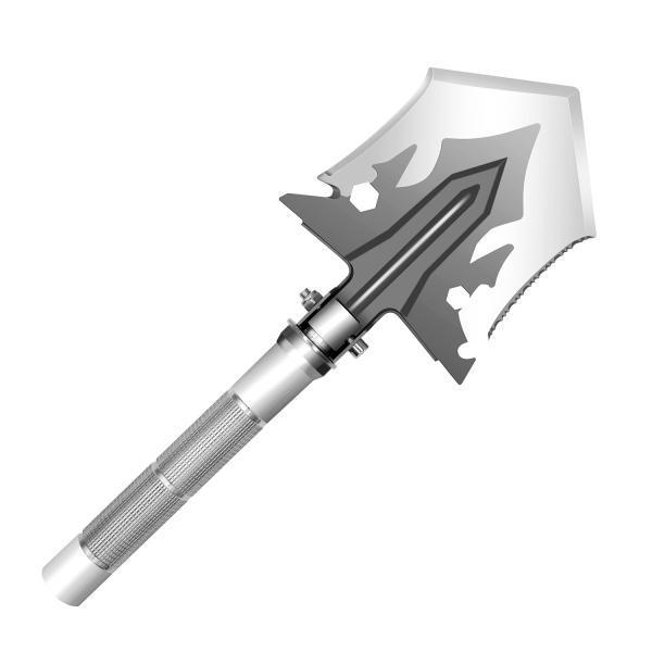 Outdoor multifunctional military shovel, camping survival, mountaineering, fishing, four section shovel, foldable garden