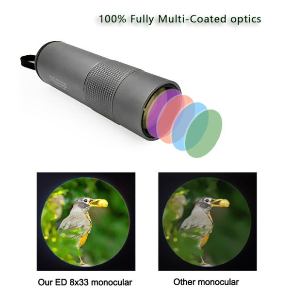 Водоустойчивый телескоп Bak4 8x33 ED Monocular для на открытом воздухе исследования