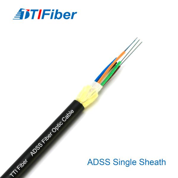 Aéreo exterior do cabo de fibra ótica de ADSS todo o dielétrico autossuficiente