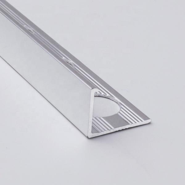2.7m Zinc Chrome Square Edge Tile Trim Aluminum
