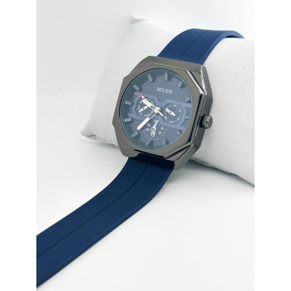 На заказ логотип Милер Модный Хронограф Кварцевые мужские часы Большой циферблат Силиконовые личные часы Люксовые спортивные часы