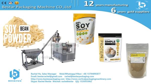 Bestar automatic doypack machine 8 stations for wheat flour 2kg zipper pouch