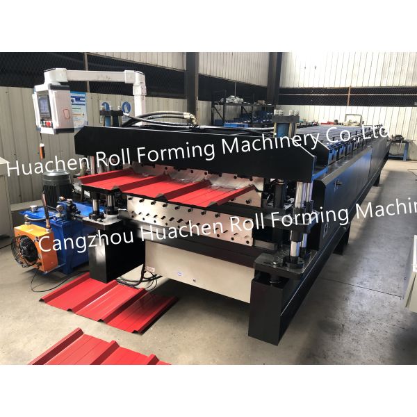 Steel corrugated roof formed by cold bending with trapezoidal profiled steel sheet machine