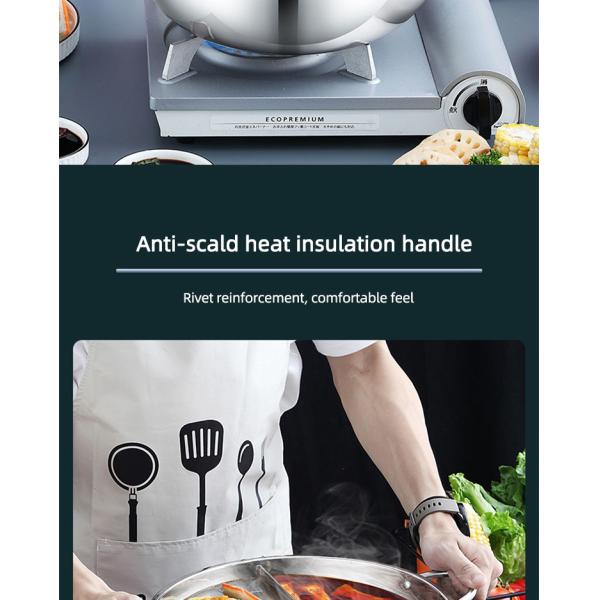 Good Quality Hot Pot Pot Multi-user Hotpot 201 Stainless Steel Shabu Shabu Pots For Cooking