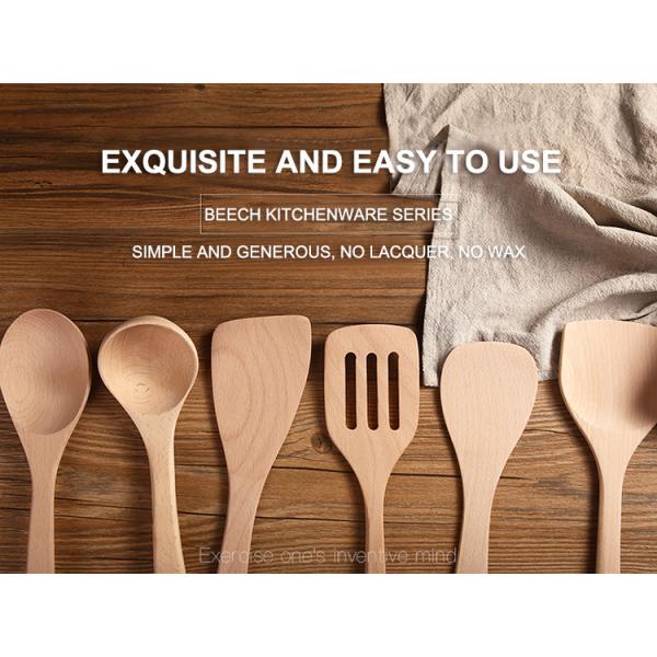 Шпатели бака лопаткоулавливателя бака кухни ручки Nonstick бука деревянные