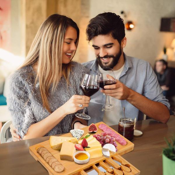 Большая наградная бамбуковая сырная доска для мяса вина мясной закуски