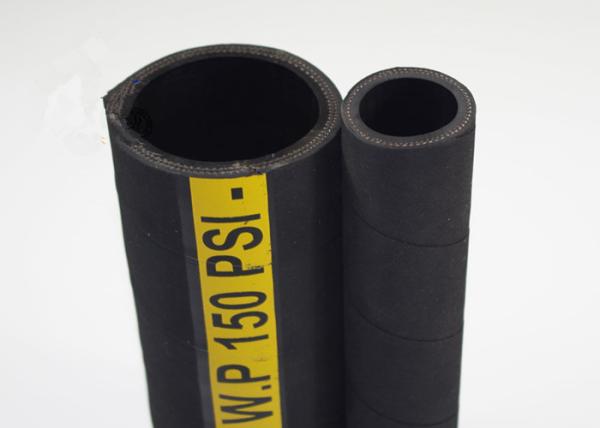 Flange Joint Wire Reinforced Rubber Hose / Corrugated Suction Hose ISO 9001 Approved