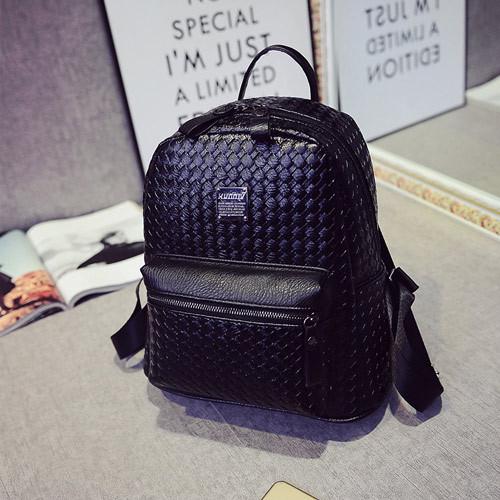 PU Backpacks for college students custom black wholesale mochilas para laptop