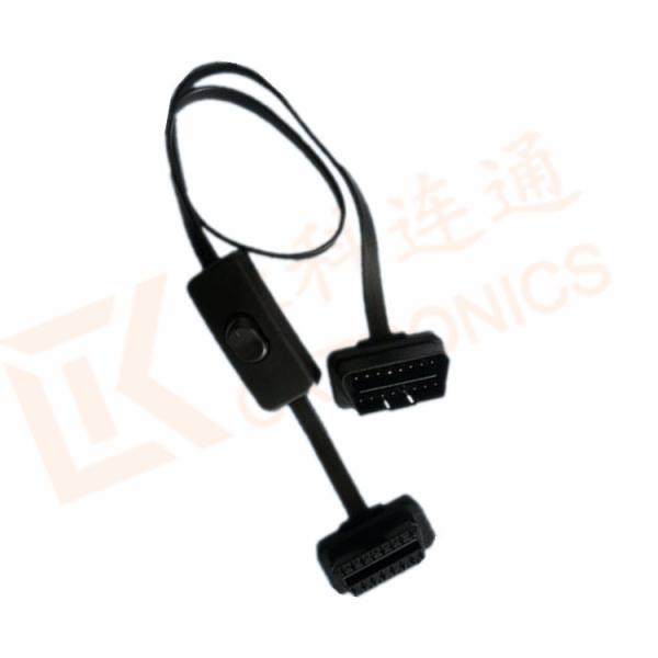 Male to Female Flat OBD 16 Pin Obd Extension Cable CK-MF08D01K