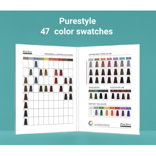 Premium OEM/ODM Purestyle Hair Color Swatch Book 47 Colors  Accurate Color Matching High Quality for Salon