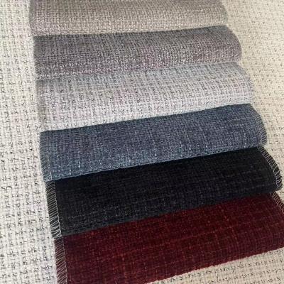 Europe Style Chenille Sofa Fabric Water Resistant With Plain Style