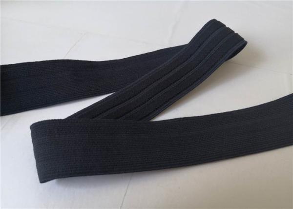 4 Cm Navy Blue Elastic Webbing Straps / Decorative Polyester Webbing Slings