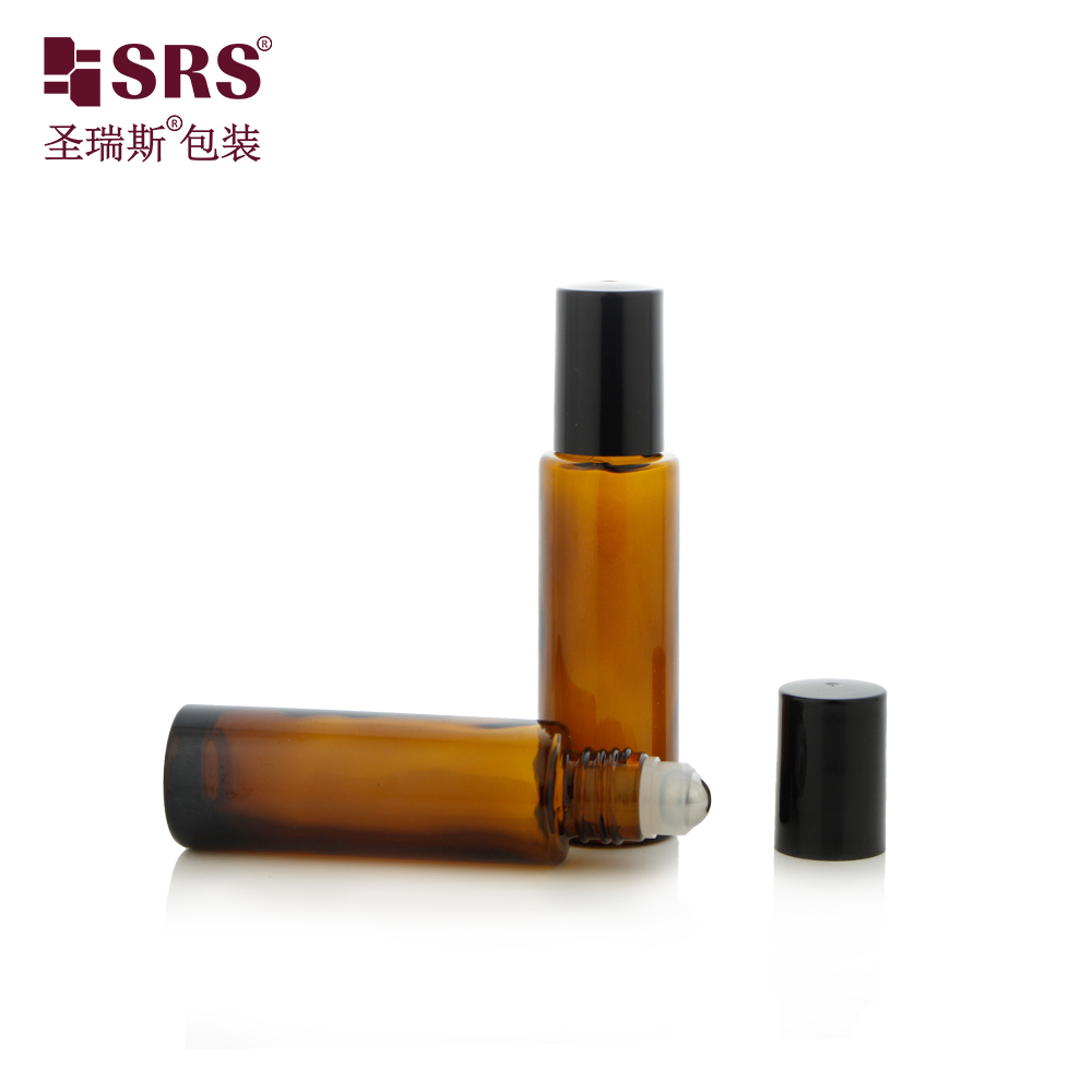 Molded Glass Roll On Bottle 15Ml Multiple Roller Balls Caps for Essential Oil Perfume Nail Care Oil