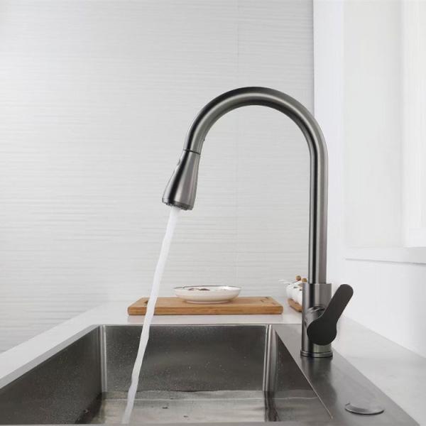 SONSILL Stainless Steel Kitchen Faucet with Lever Handle Modern Style